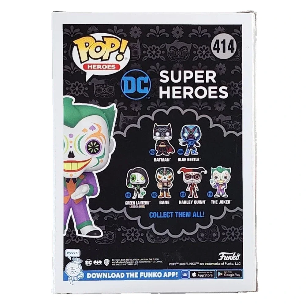 Funko Pop! Vinyl: The Joker DC Super Heroes Dia de Los Muertos #414 Figure New